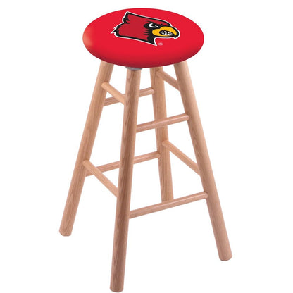 Oak Bar Stool in Natural Finish with Louisville Seat