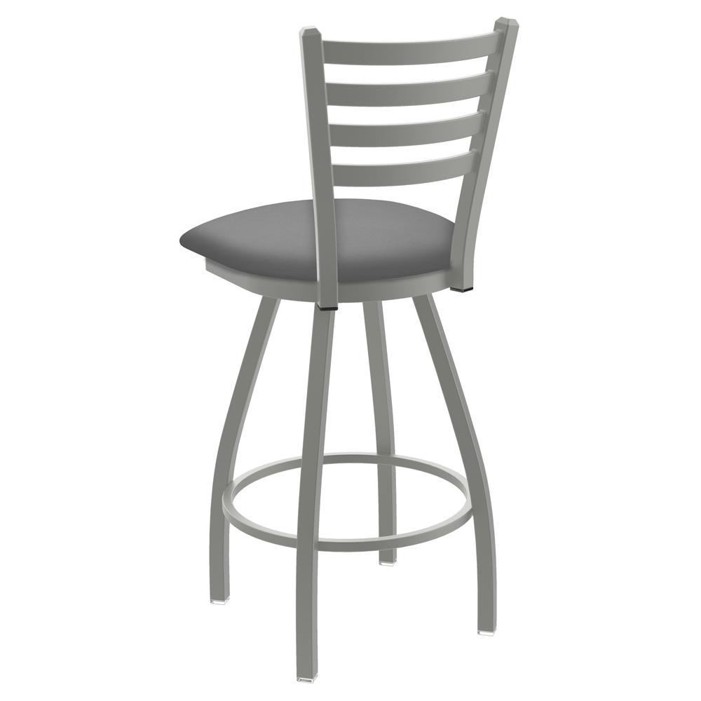 XL 410 Jackie 25" Swivel Counter Stool with Anodized Nickel Finish and Canter Folkstone Grey Seat