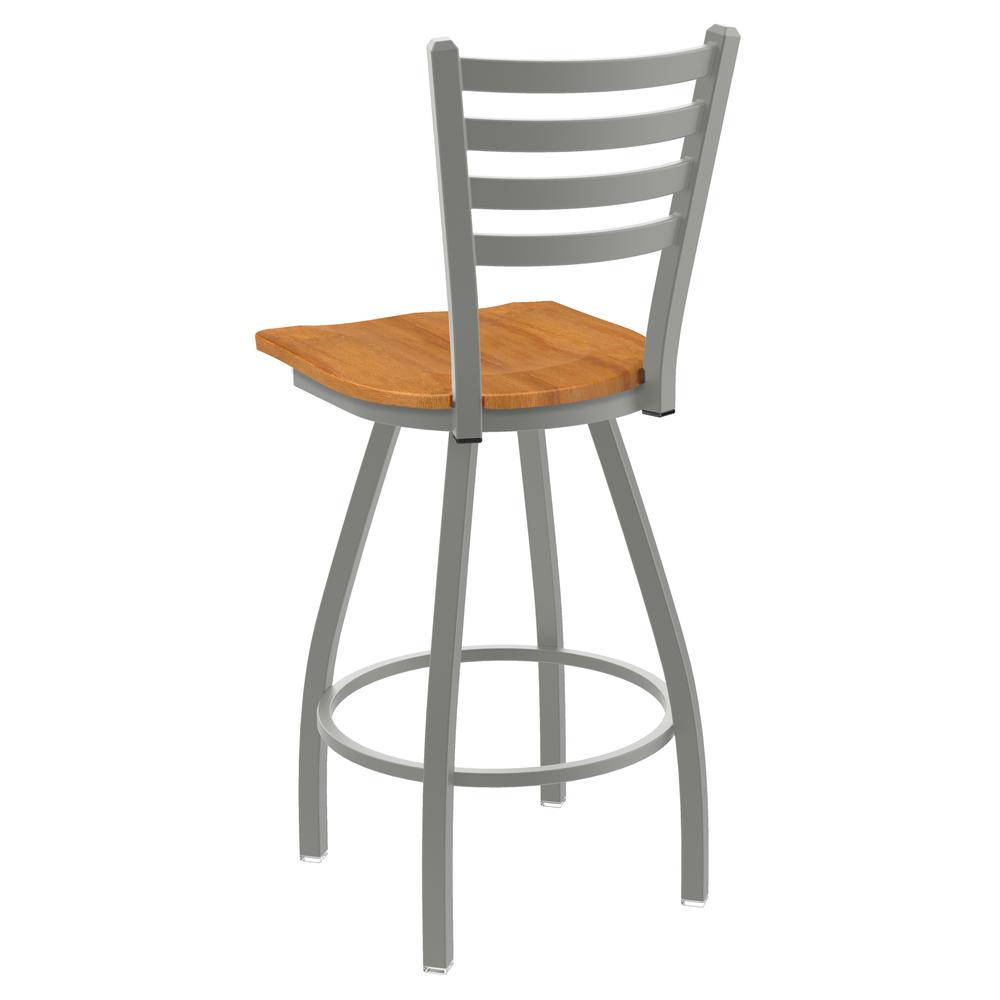 XL 410 Jackie 25" Swivel Counter Stool with Anodized Nickel Finish and Medium Maple Seat