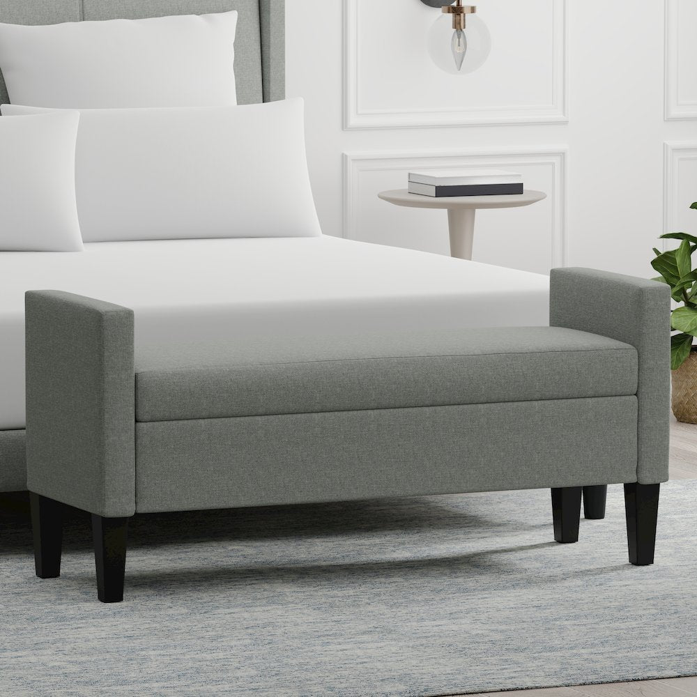 51.25" Storage Bench - Stone (Light Gray)
