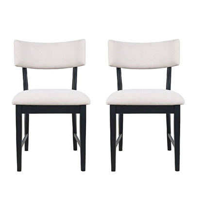 Beck Contemporary Upholstered Split Back Dining Chair (Set of 2)