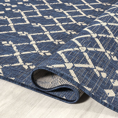 Ourika Moroccan Geometric TetuWeave  Indoor/Outdoor  Rug