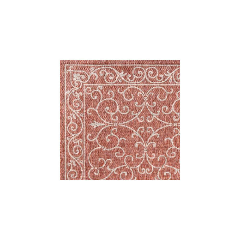 Charleston Vintage Filigree TetuWeave Red Indoor/Outdoor  Rug
