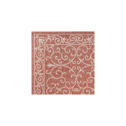 Charleston Vintage Filigree TetuWeave Red Indoor/Outdoor  Rug