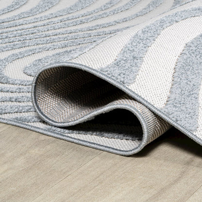 Maribo High-Low Abstract Groovy Striped  Indoor/Outdoor  Rug