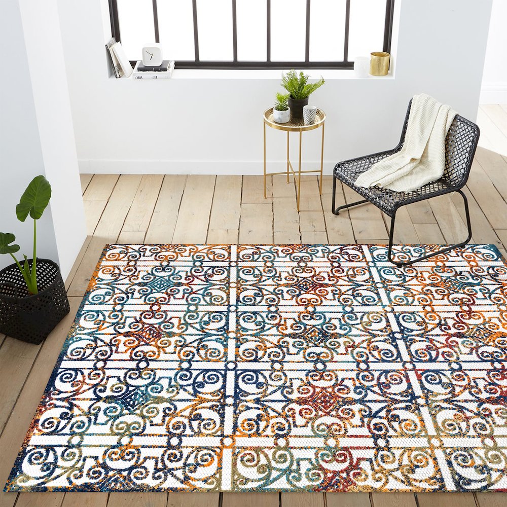 Cetara Ornate Trellis Indoor/Outdoor Area Rug