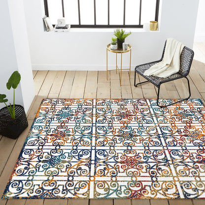Cetara Ornate Trellis Indoor/Outdoor Area Rug