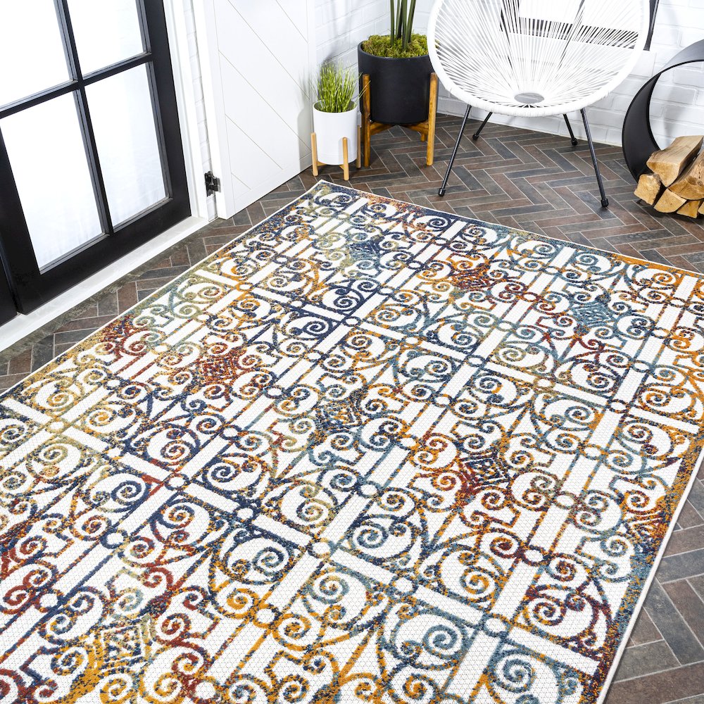 Cetara Ornate Trellis Indoor/Outdoor Area Rug
