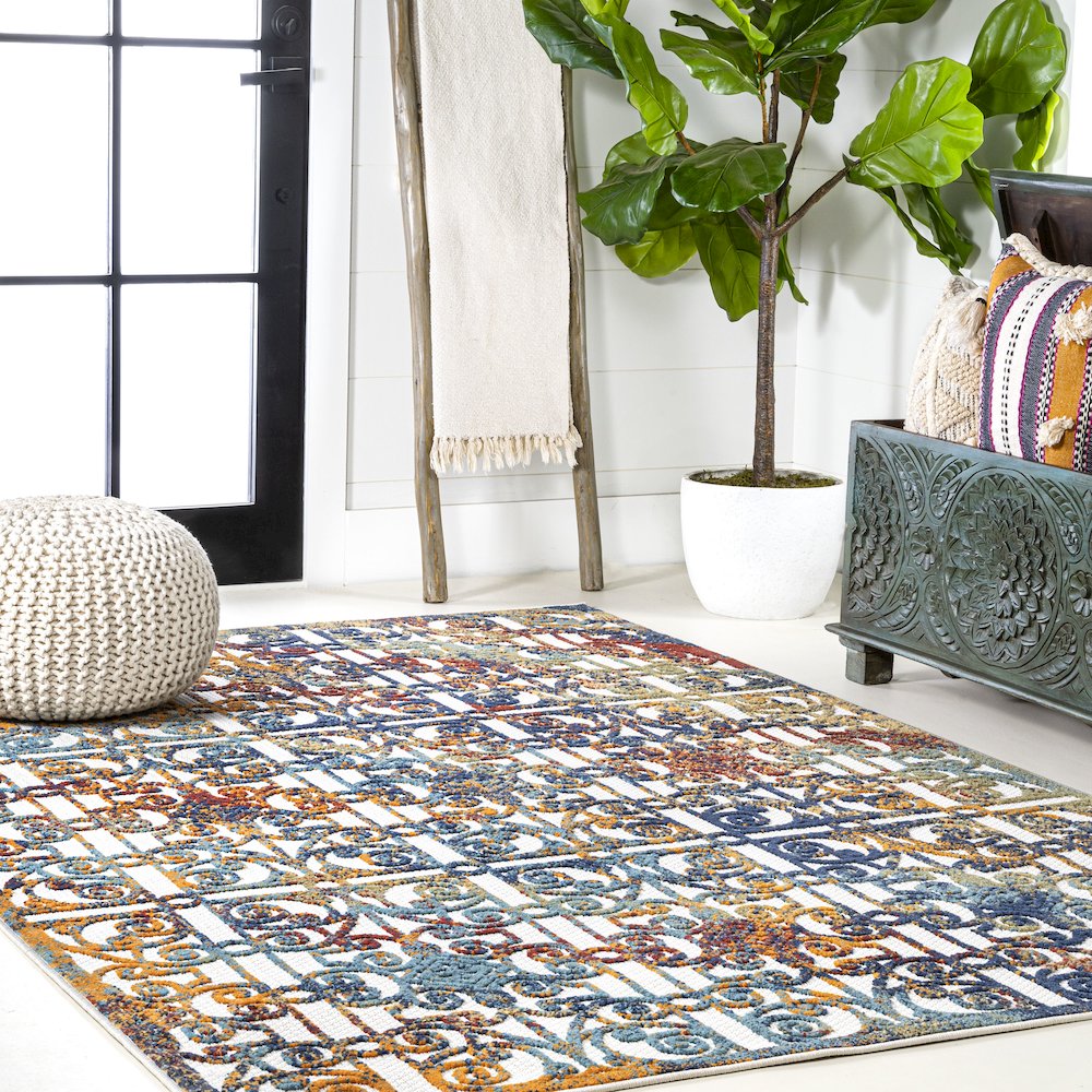 Cetara Ornate Trellis Indoor/Outdoor Area Rug