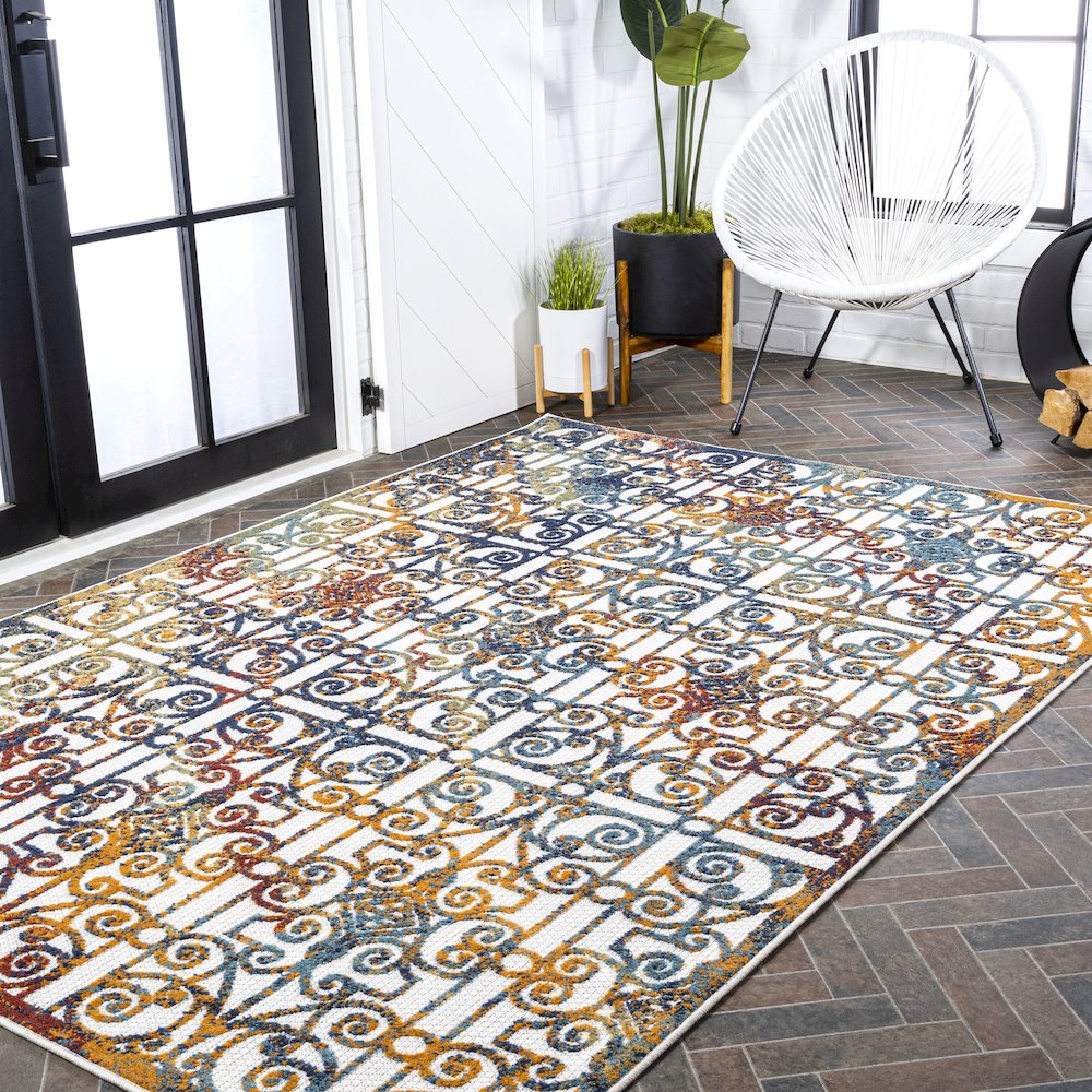 Cetara Ornate Trellis Indoor/Outdoor Area Rug