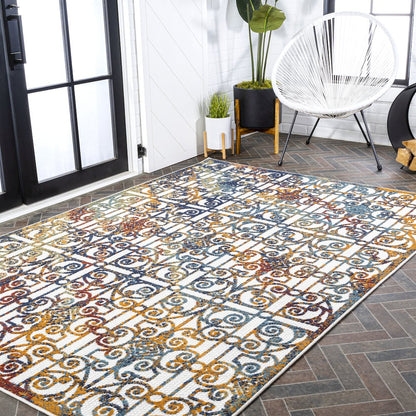 Cetara Ornate Trellis Indoor/Outdoor Area Rug