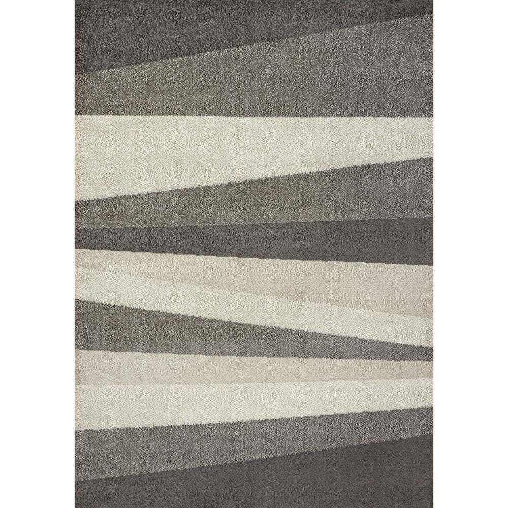 Prism Geometric Striped Beige/Brown 3 ft. x 5 ft. Area Rug