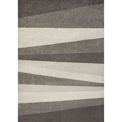 Prism Geometric Striped Beige/Brown 3 ft. x 5 ft. Area Rug