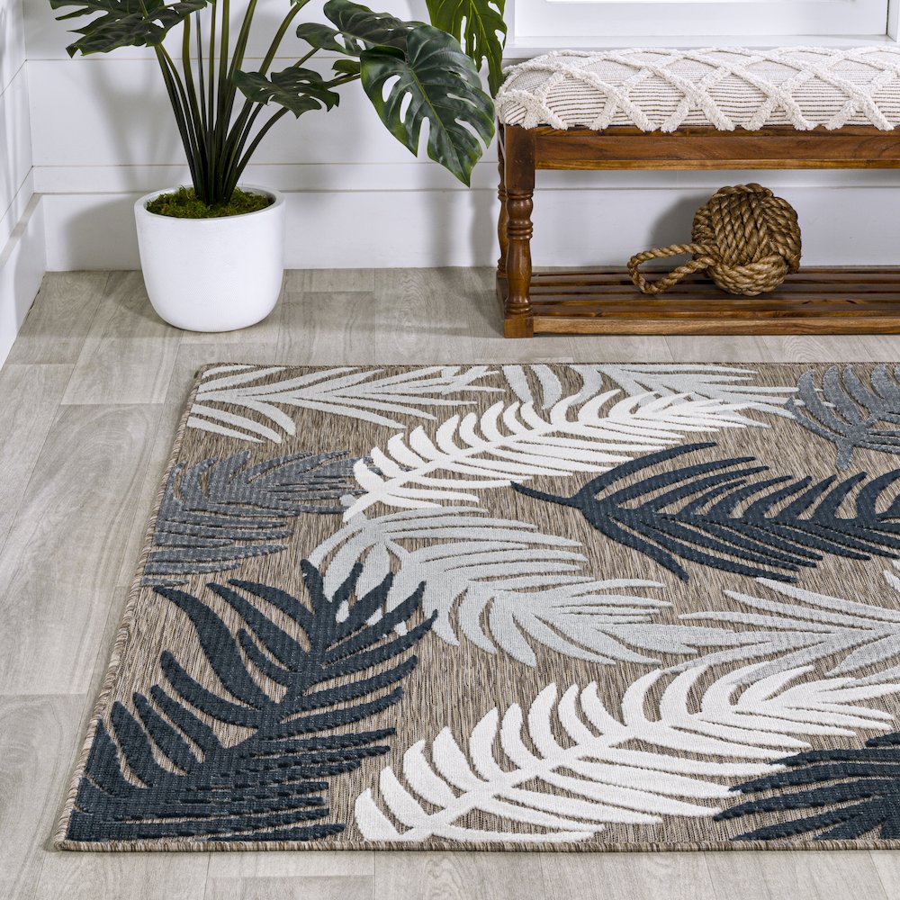 Montego High-Low Tropical Palm Area Rug