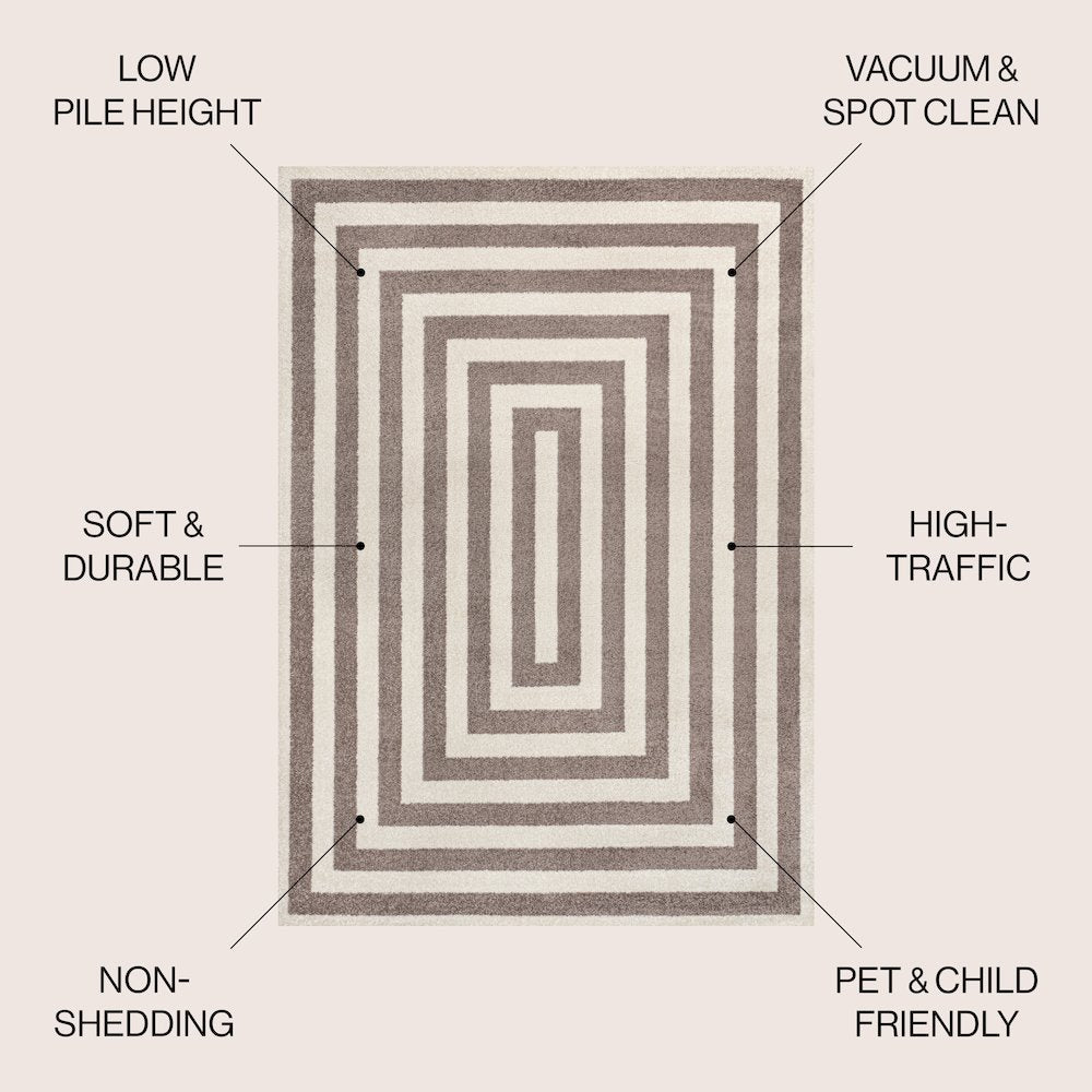 Bandol Modern Classic Mitre Stripe Area Rug
