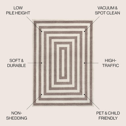 Bandol Modern Classic Mitre Stripe Area Rug