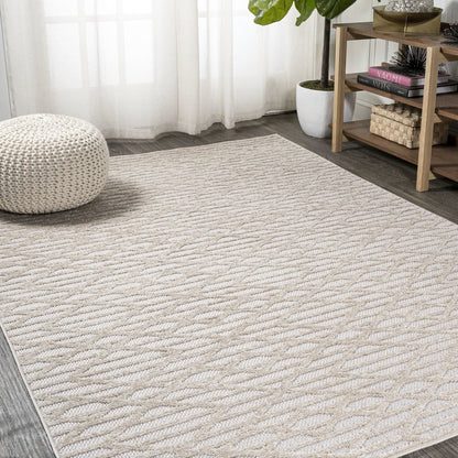 Ararat High-Low Pile Moroccan Diamond Modern Indoor/Outdoor Area Rug