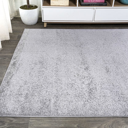 Haze Solid Low Pile Area Rug Gray