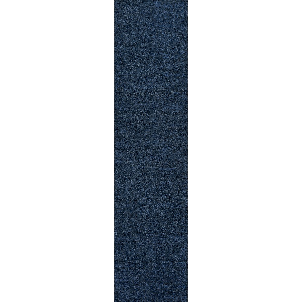 Haze Solid Low Pile Area Rug Navy