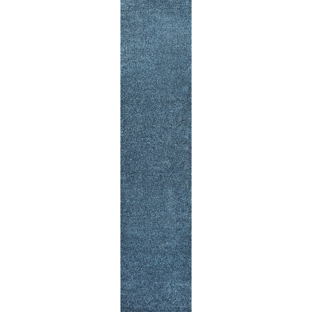 Haze Solid Low Pile Area Rug Turquoise