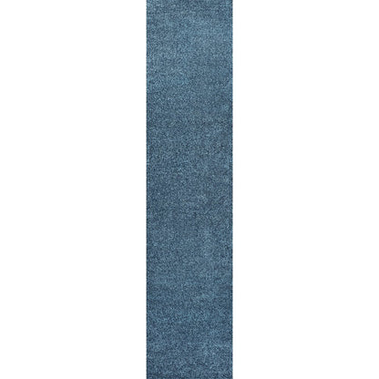 Haze Solid Low Pile Area Rug Turquoise
