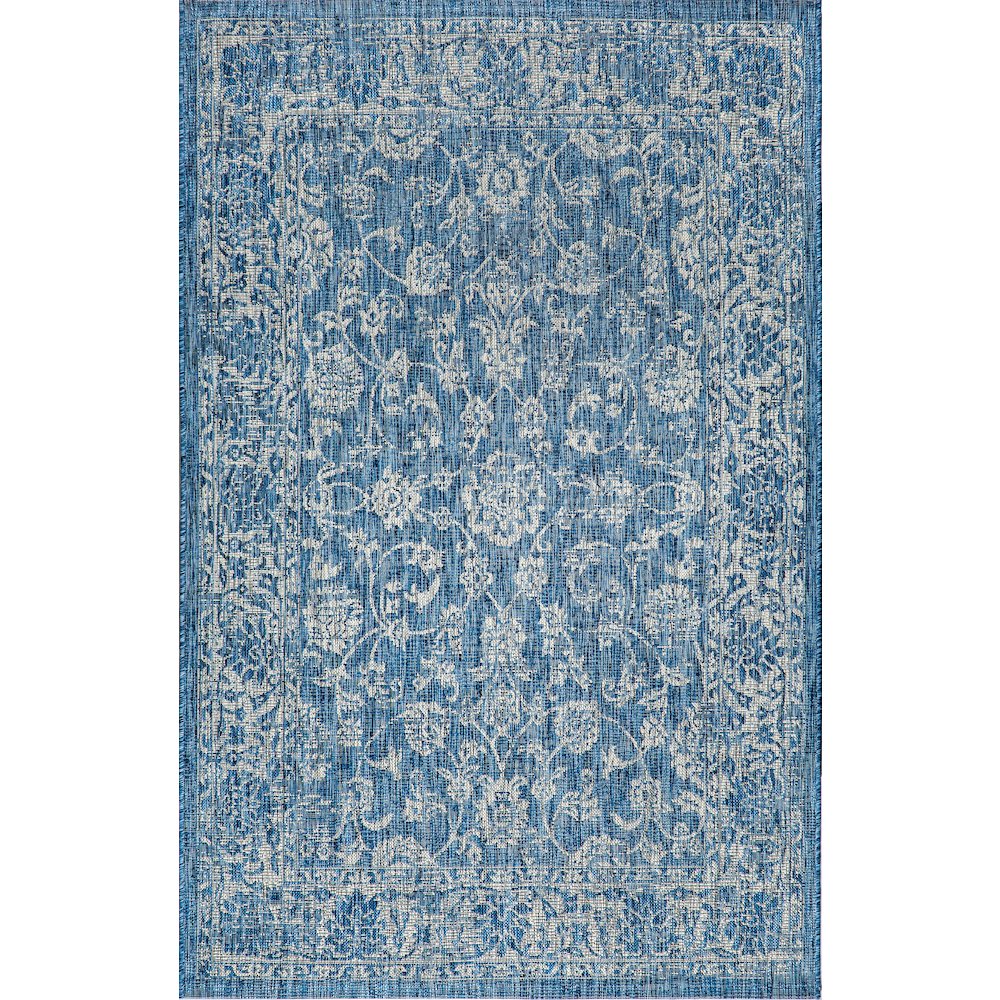 Tela Bohemian Textured Weave Floral Indoor/Outdoor Area Rug