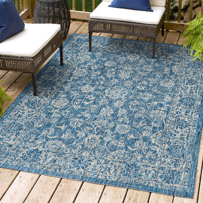 Tela Bohemian TetuWeave FloralIndoor/Outdoor  Rug