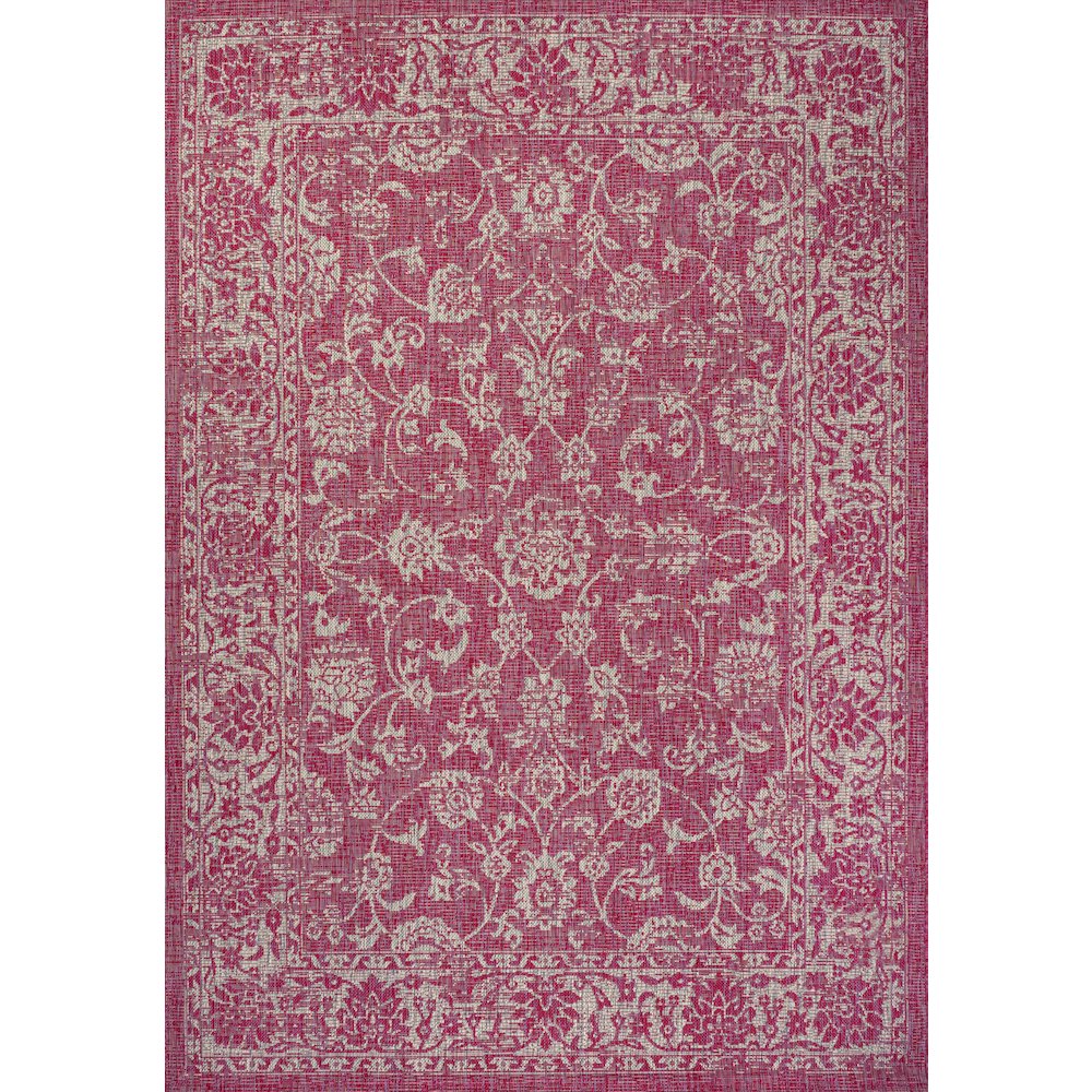 Tela Bohemian Textured Weave Floral Indoor/Outdoor Area Rug
