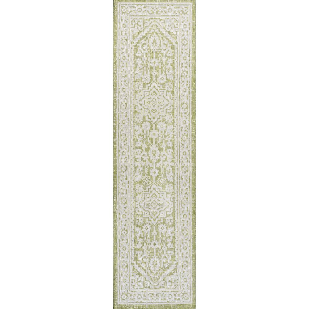 Sinjuri Medallion Textured Weave Indoor/Outdoor Area Rug