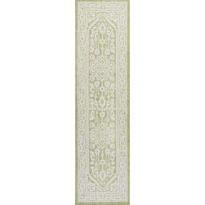 Sinjuri Medallion Textured Weave Indoor/Outdoor Area Rug