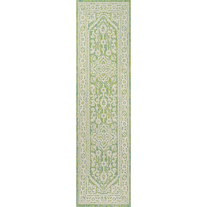 Sinjuri Medallion Textured Weave Indoor/Outdoor Area Rug