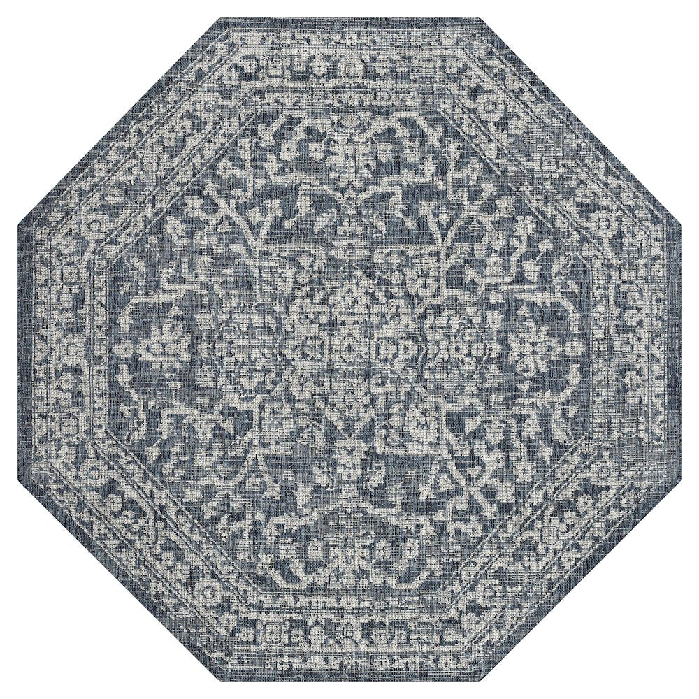 Malta Bohemian Medallion Textured Weave Red/Taupe Indoor/Outdoor Area Rug