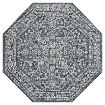 Malta Bohemian Medallion Textured Weave Red/Taupe Indoor/Outdoor Area Rug