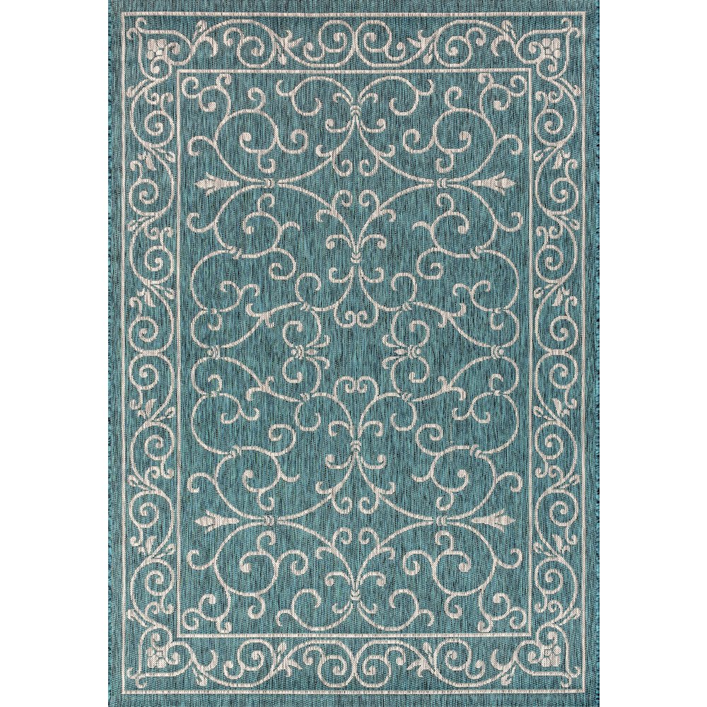 Charleston Vintage Filigree Textured Weave Indoor/Outdoor Area Rug