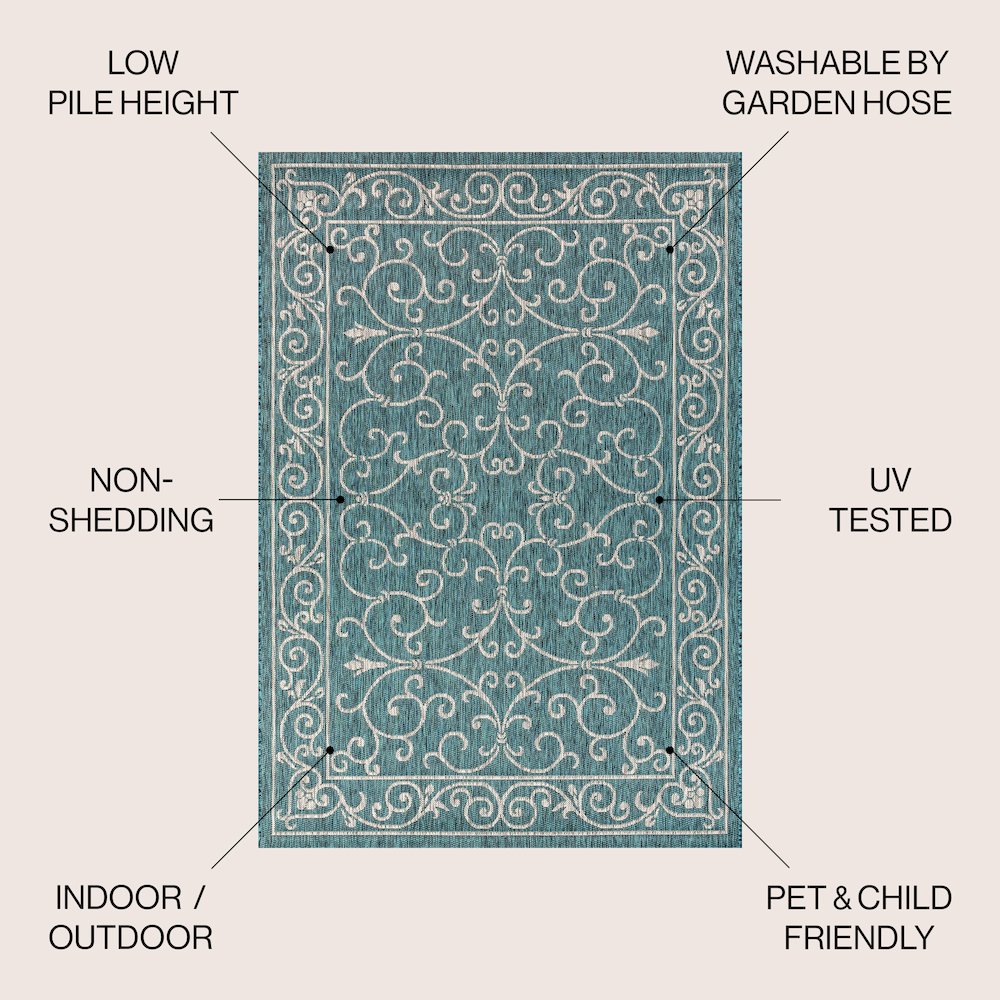 Charleston Vintage Filigree TetuWeaveIndoor/Outdoor  Rug