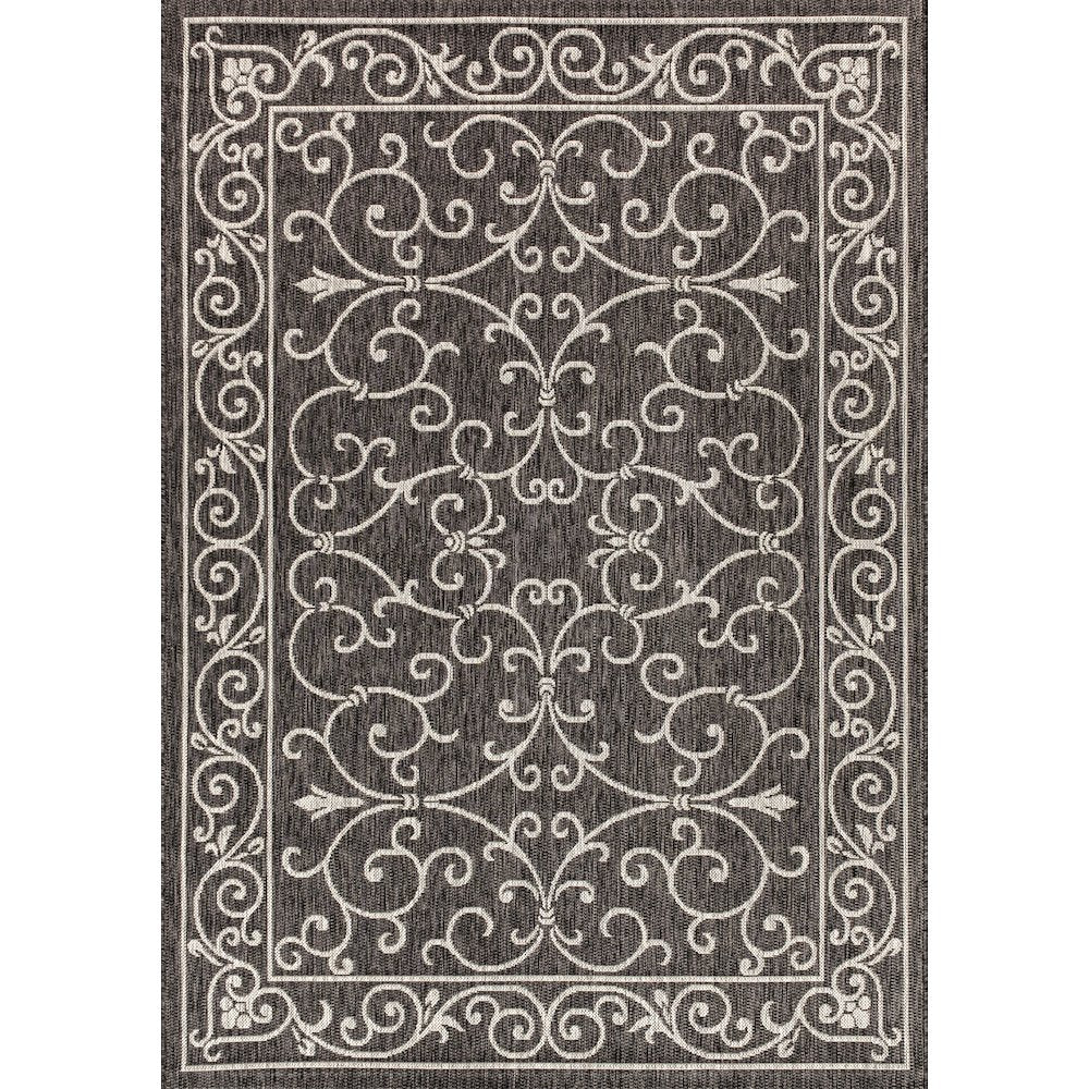 Charleston Vintage Filigree Textured Weave Indoor/Outdoor Area Rug