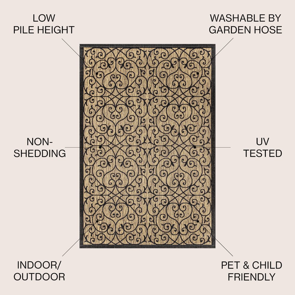 Madrid Vintage Filigree TetuWeave /KhakiIndoor/Outdoor  Rug