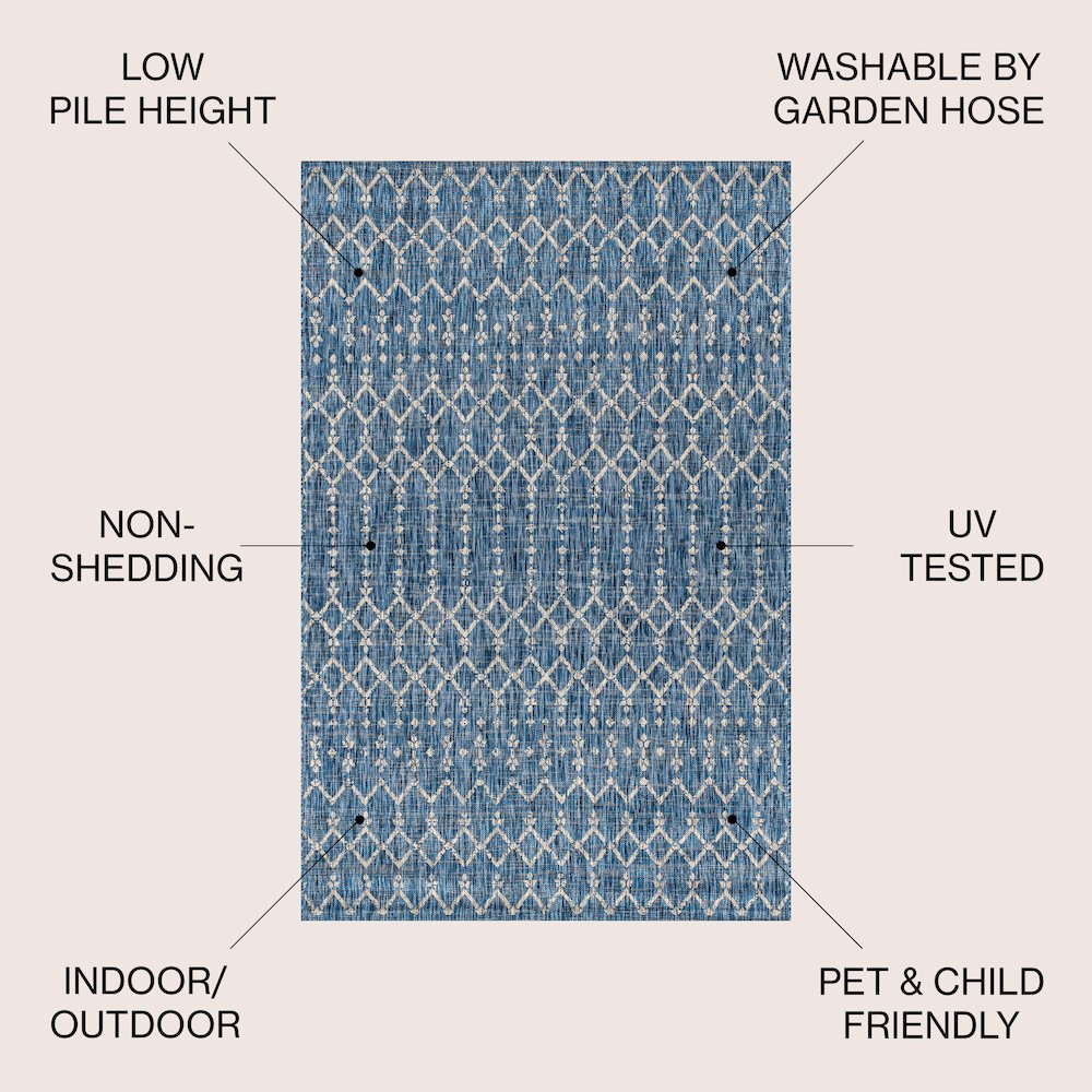Ourika Moroccan Geometric TetuWeaveIndoor/Outdoor  Rug