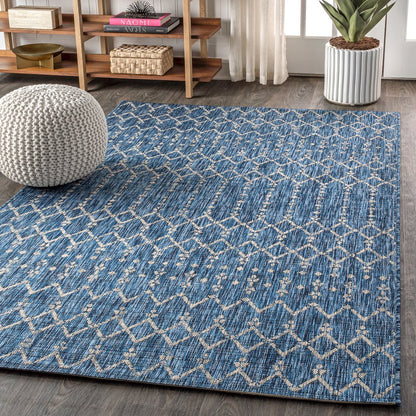Ourika Moroccan Geometric Textured Weave Indoor/Outdoor Area Rug