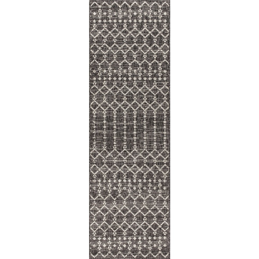 Ourika Moroccan Geometric Textured Weave Indoor/Outdoor Runner Rug