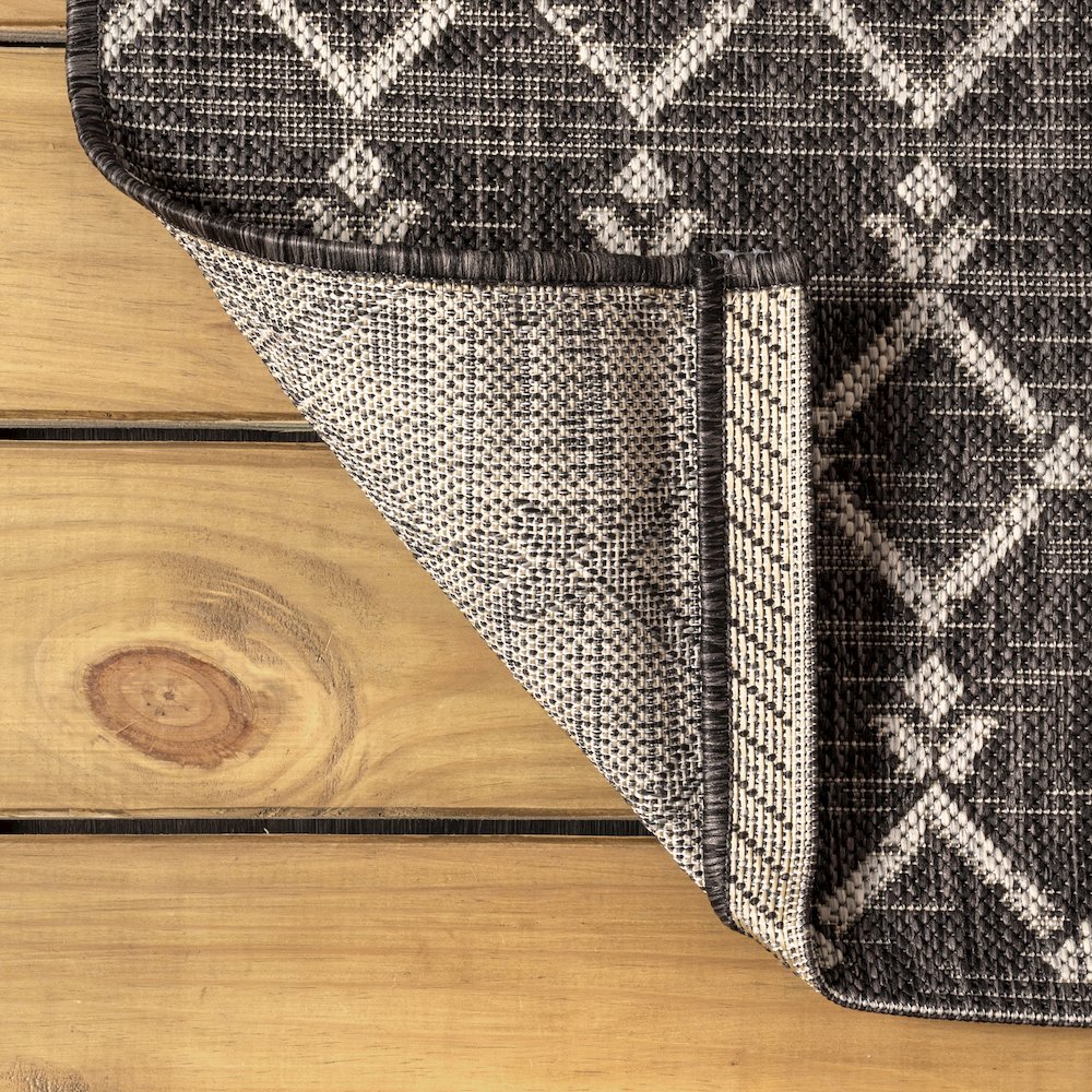 Ourika Moroccan Geometric Textured Weave Indoor/Outdoor Runner Rug