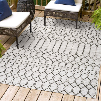 Ourika Moroccan Geometric TetuWeave /Indoor/Outdoor  Rug