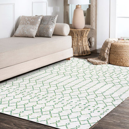 Ourika Moroccan Geometric Textured Weave Indoor/Outdoor Area Rug