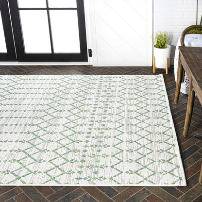 Ourika Moroccan Geometric Textured Weave Indoor/Outdoor Area Rug
