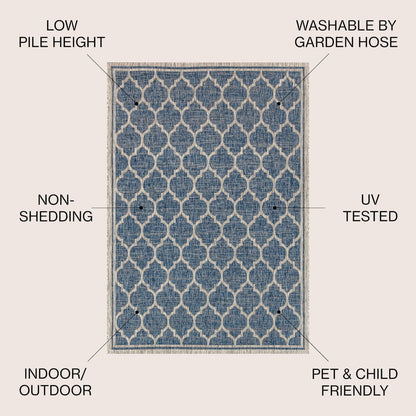 Trebol Moroccan Trellis TetuWeaveIndoor/Outdoor  Rug