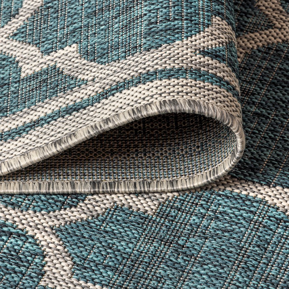 Trebol Moroccan Trellis Textured Weave Brown/Beige Indoor/Outdoor Area Rug