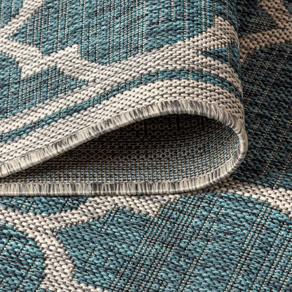 Trebol Moroccan Trellis Textured Weave Brown/Beige Indoor/Outdoor Area Rug