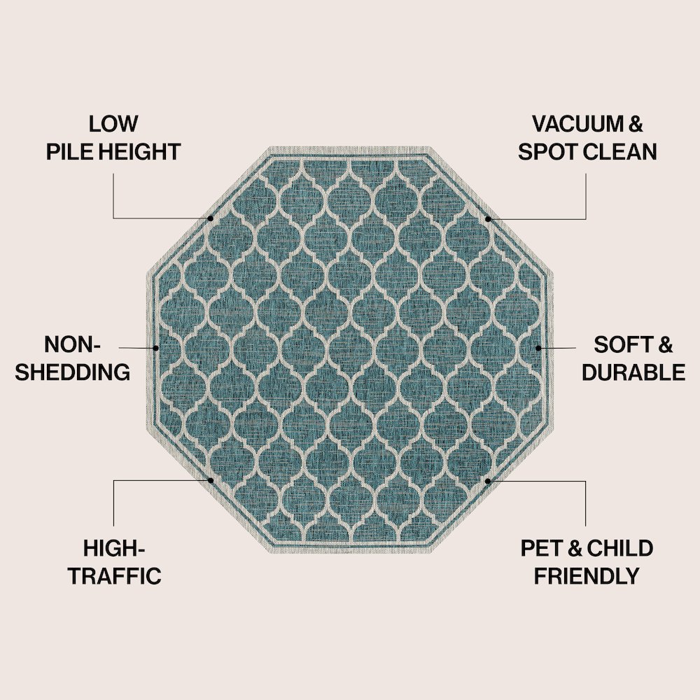 Trebol Moroccan Trellis Textured Weave Brown/Beige Indoor/Outdoor Area Rug