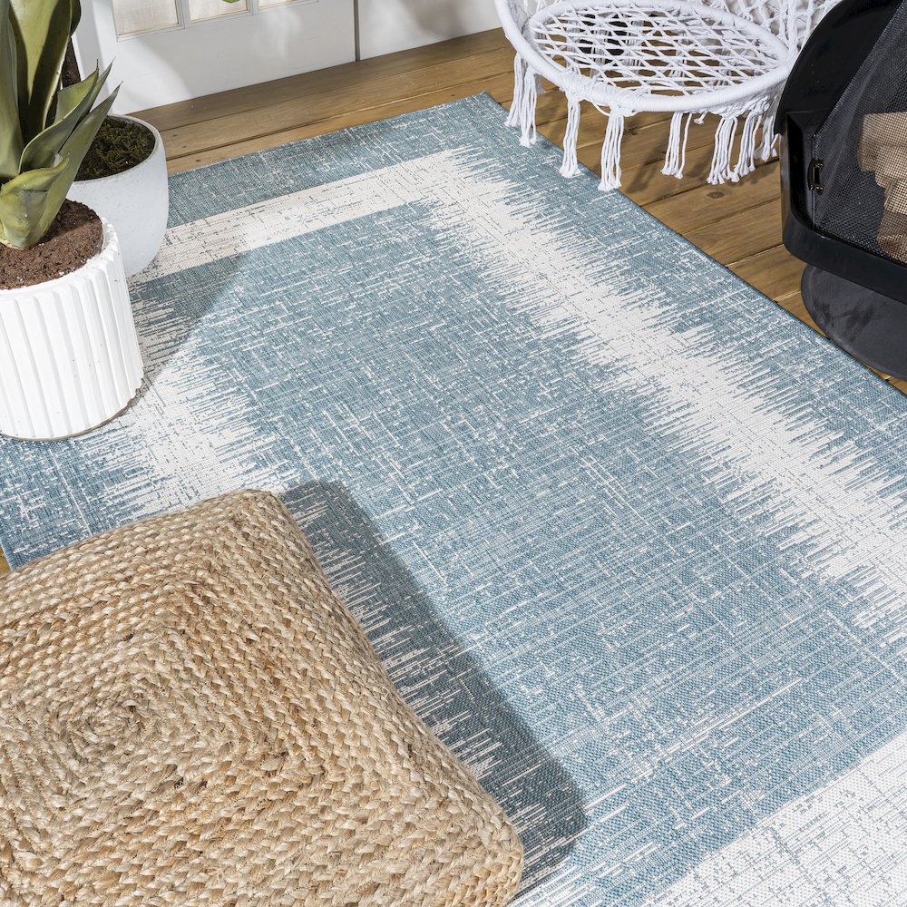 Scandi Minimalist Border Indoor/Outdoor Area Rug