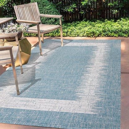 Scandi Minimalist Border Indoor/Outdoor Area Rug